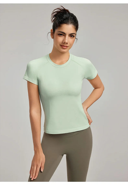 Women Seamless Sport T Shirt