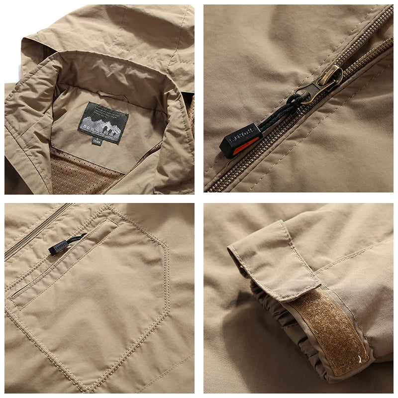 Men Hooded Windbreaker Jacket