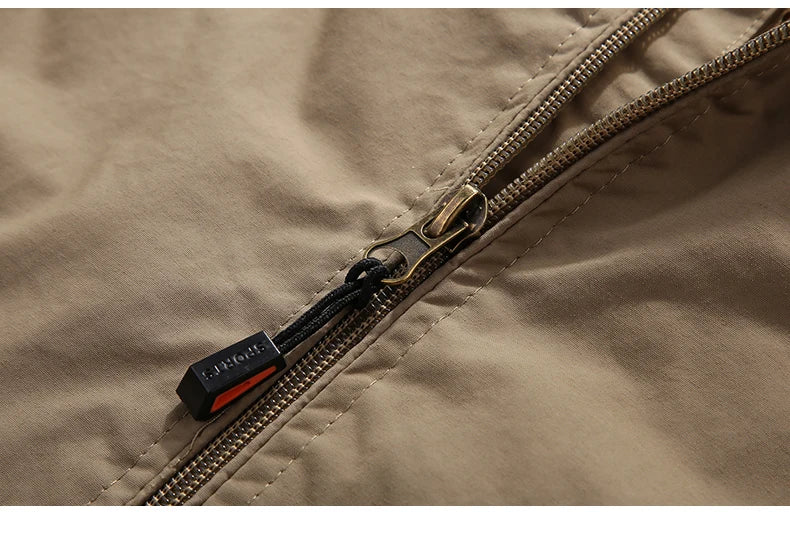 Men Hooded Windbreaker Jacket