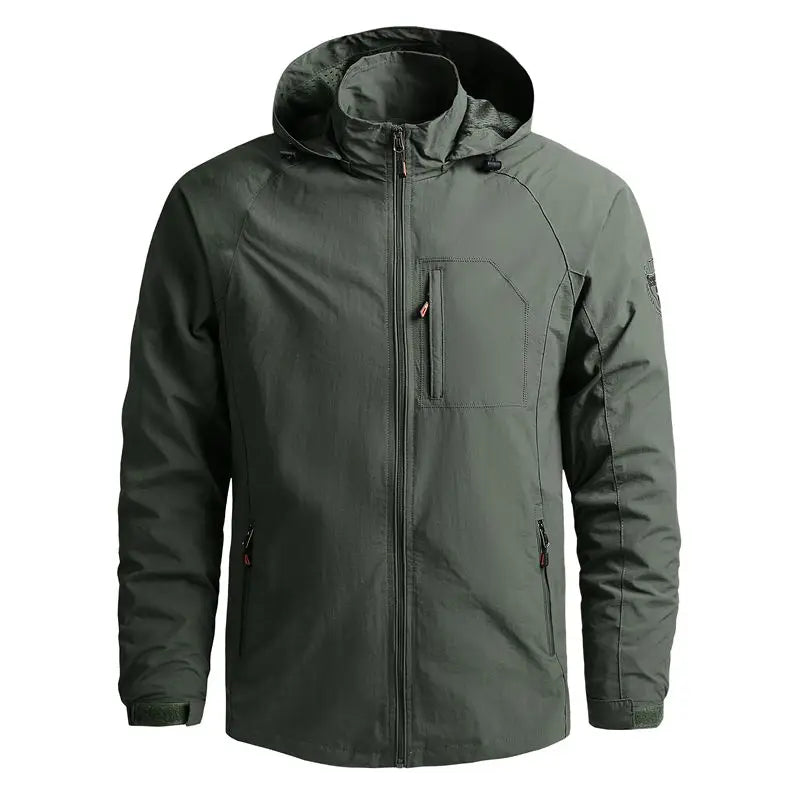 Men Hooded Windbreaker Jacket