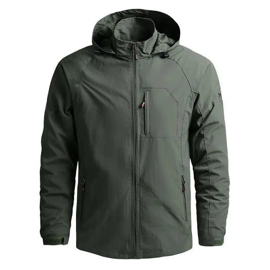 Men Hooded Windbreaker Jacket