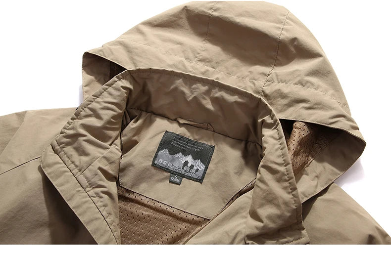 Men Hooded Windbreaker Jacket