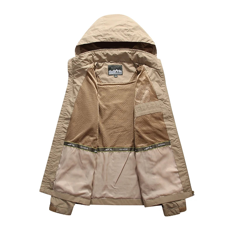 Men Hooded Windbreaker Jacket