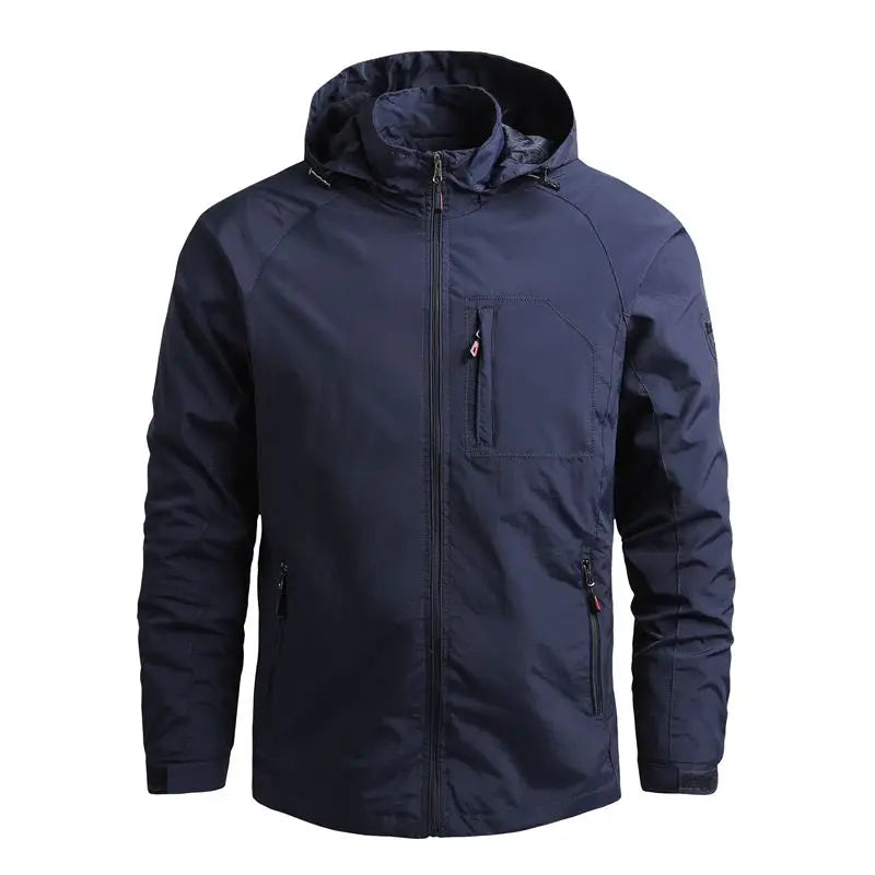 Men Hooded Windbreaker Jacket