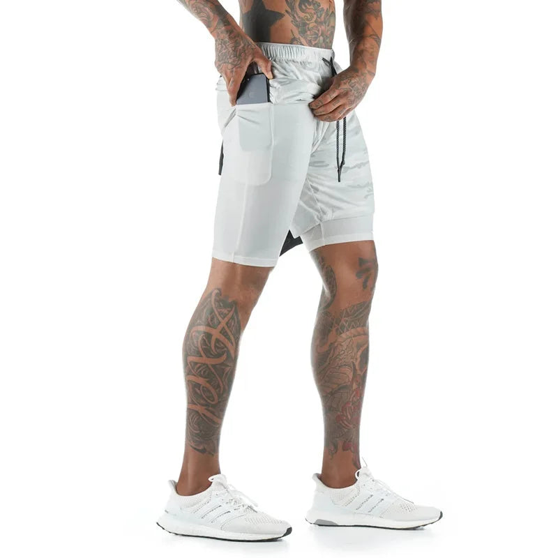 Men Double Layer Shorts