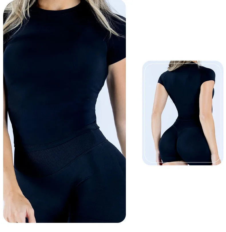 Women Seamless Gym T Shirt