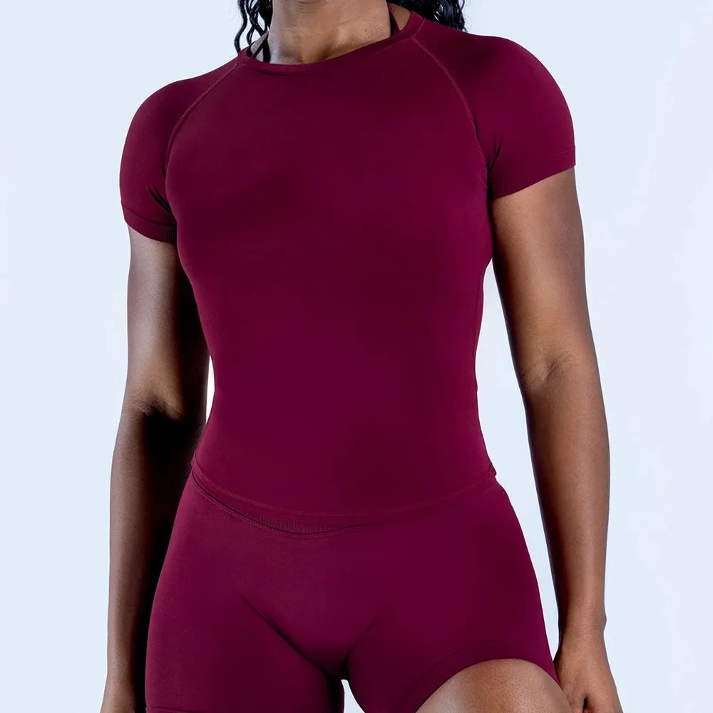 Women Seamless Gym T Shirt