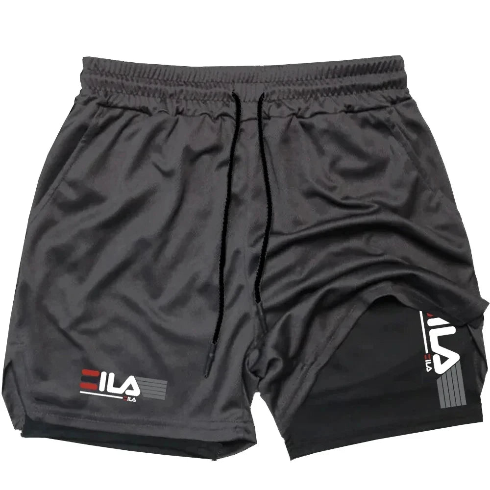 Men 2 In 1 Sport Shorts