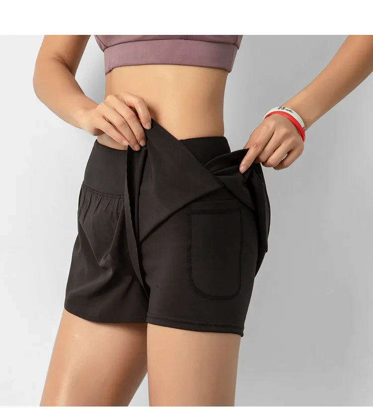 Women Double Layer Shorts