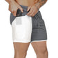 Men Double Layer Shorts