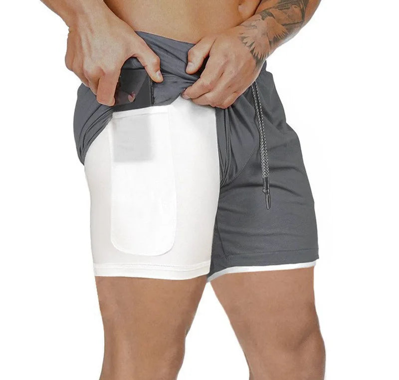Men Double Layer Shorts