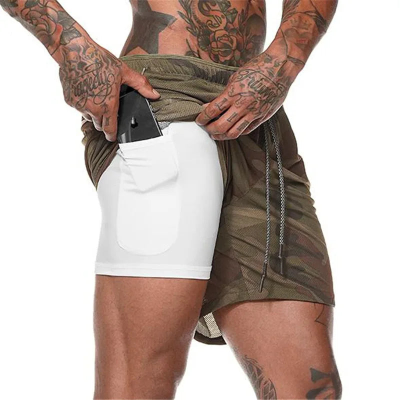 Men Double Layer Shorts