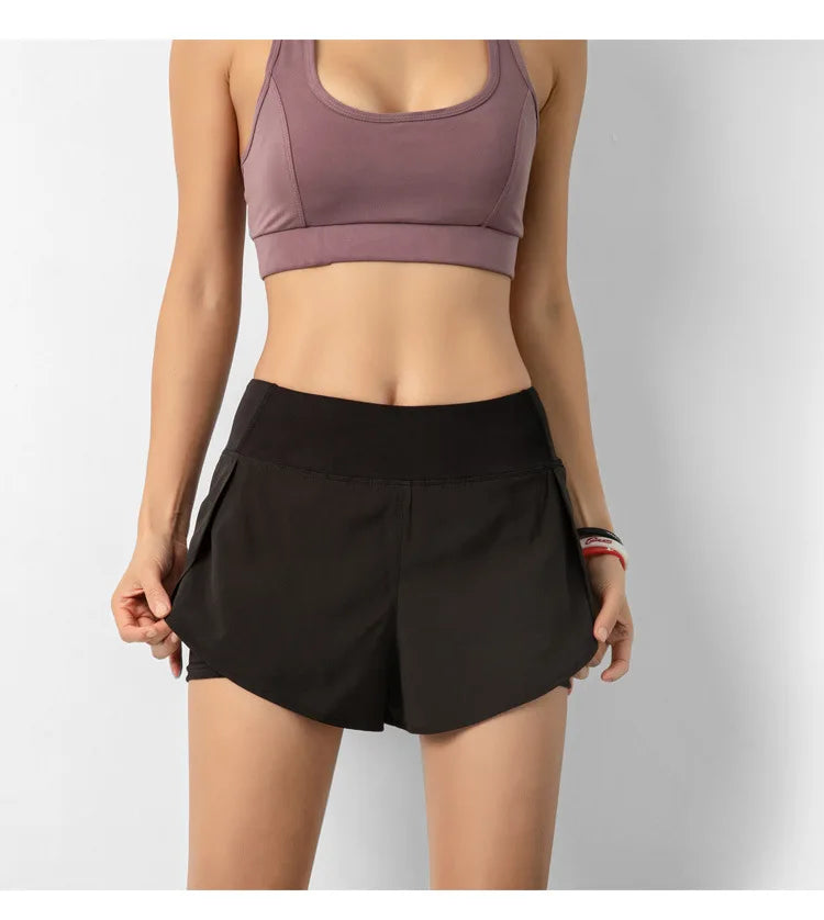 Women Double Layer Shorts