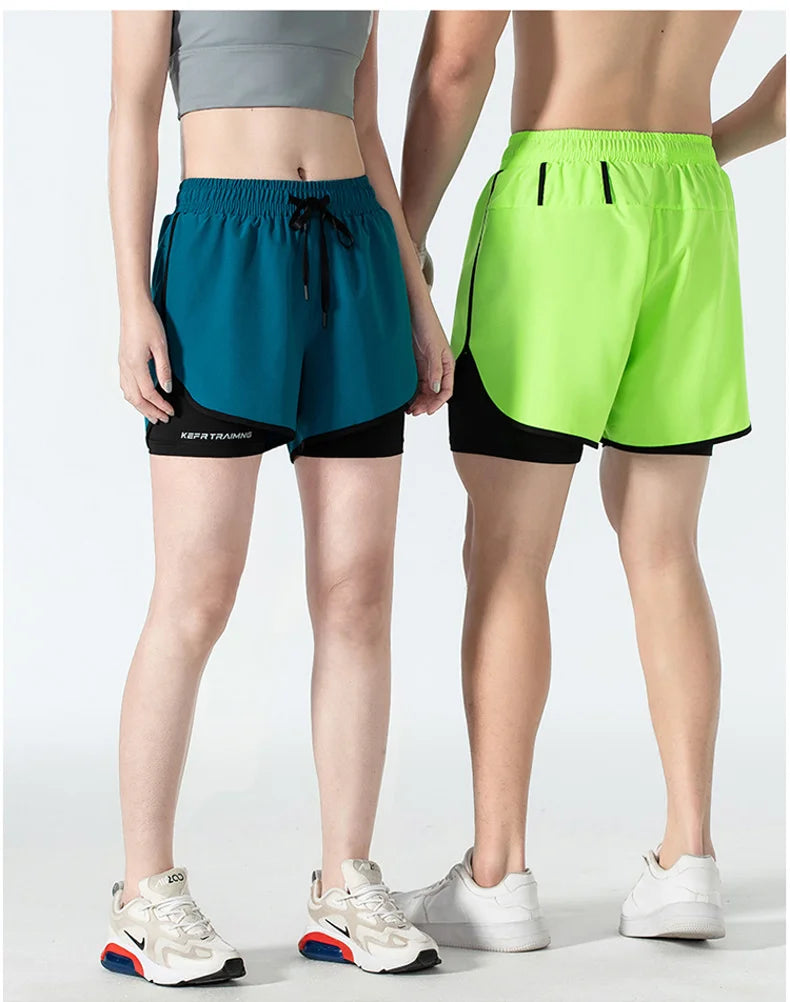 Women 2 In 1 Yoga Shorts