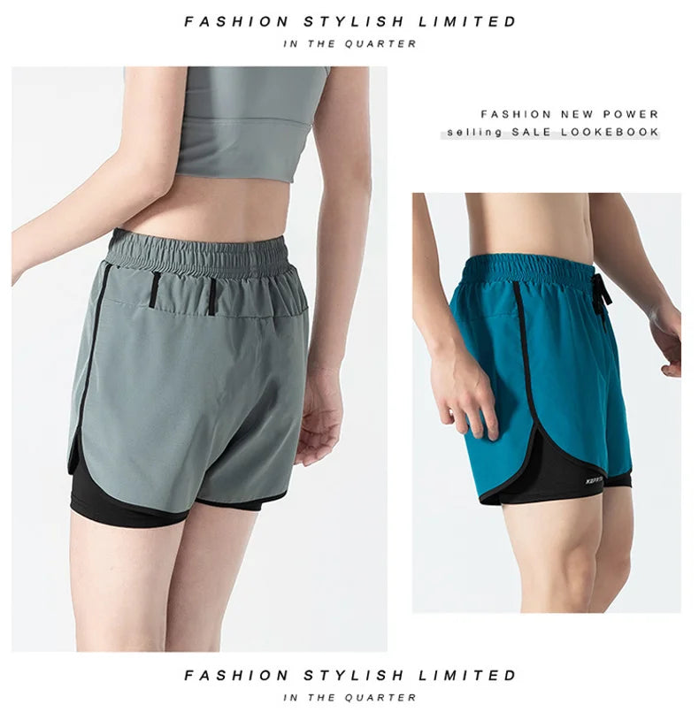 Women 2 In 1 Yoga Shorts