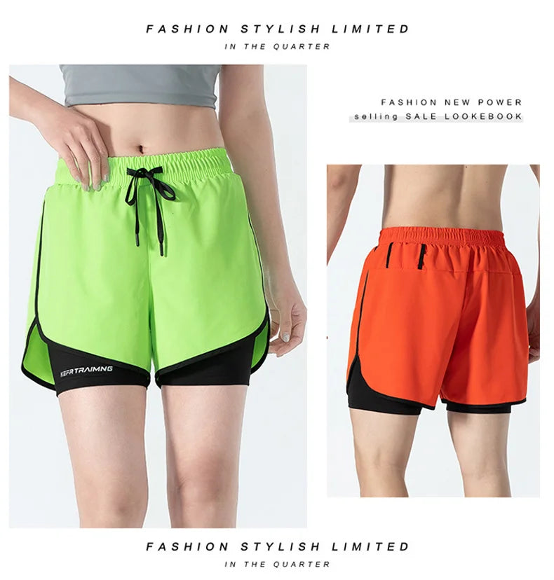 Women 2 In 1 Yoga Shorts
