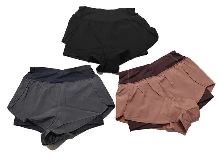 Women Double Layer Shorts