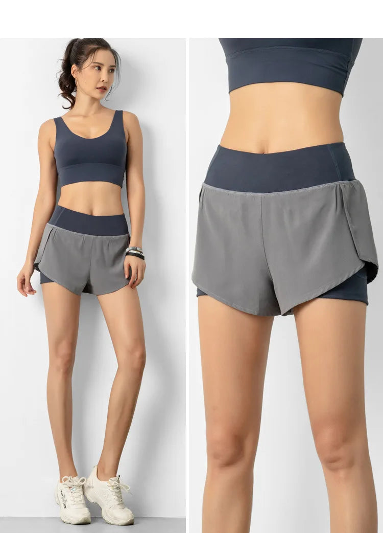 Women Double Layer Shorts