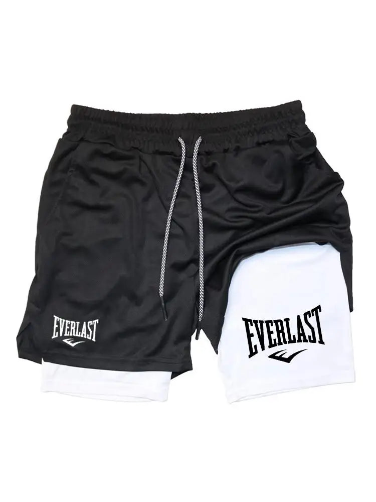 Men 2 In 1 Running Shorts