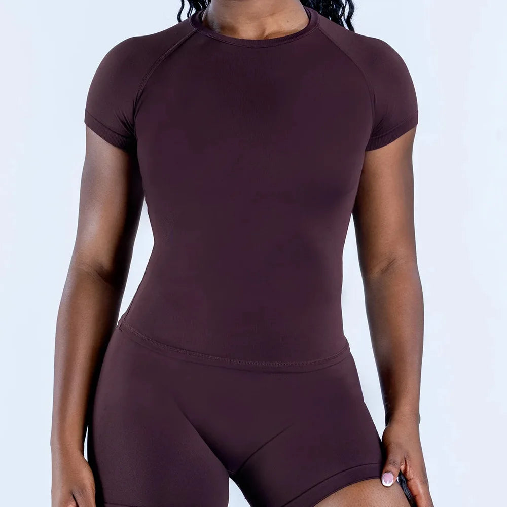 Women Seamless Gym T Shirt