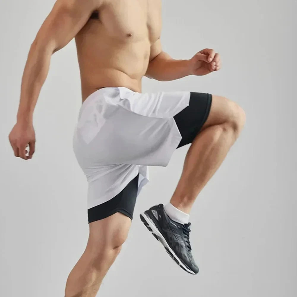 Men 2 In 1 Sport Shorts