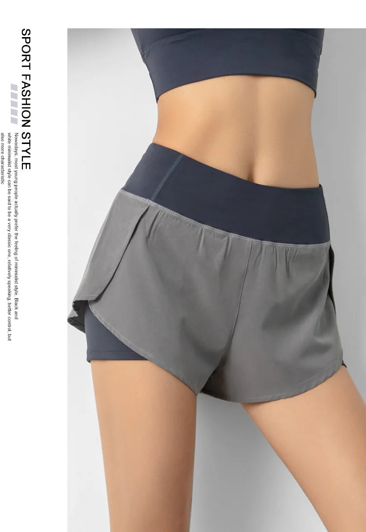Women Double Layer Shorts