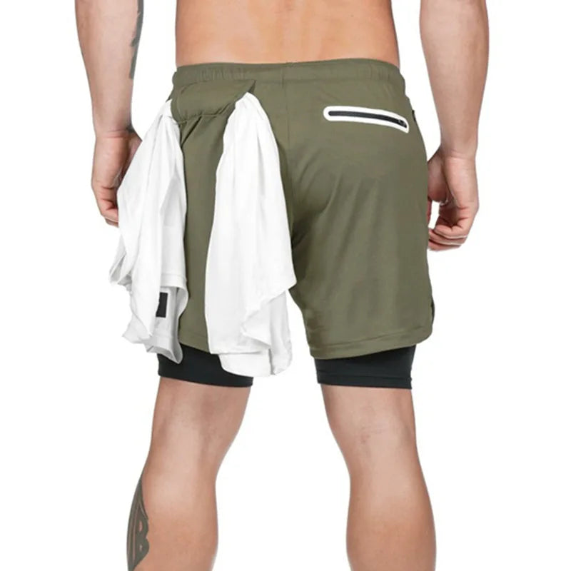 Men Double Layer Shorts