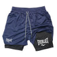 Men 2 In 1 Running Shorts