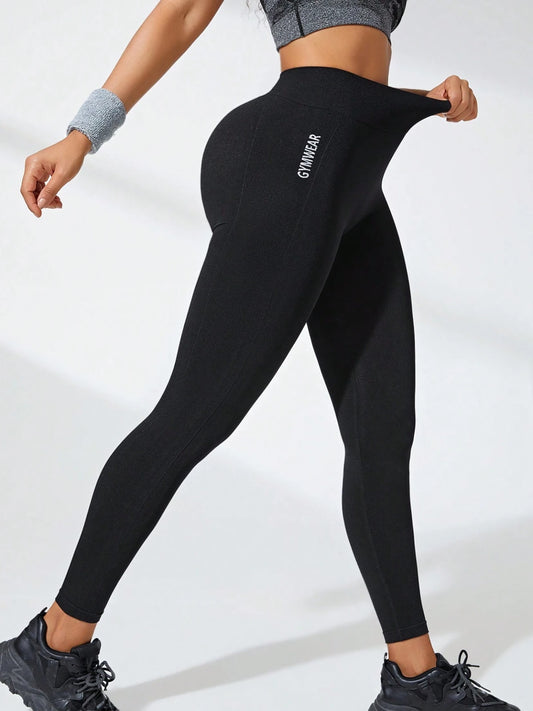 Women Letter Yoga Leggings