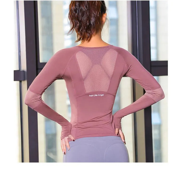 Women Long Sleeve Gym Top