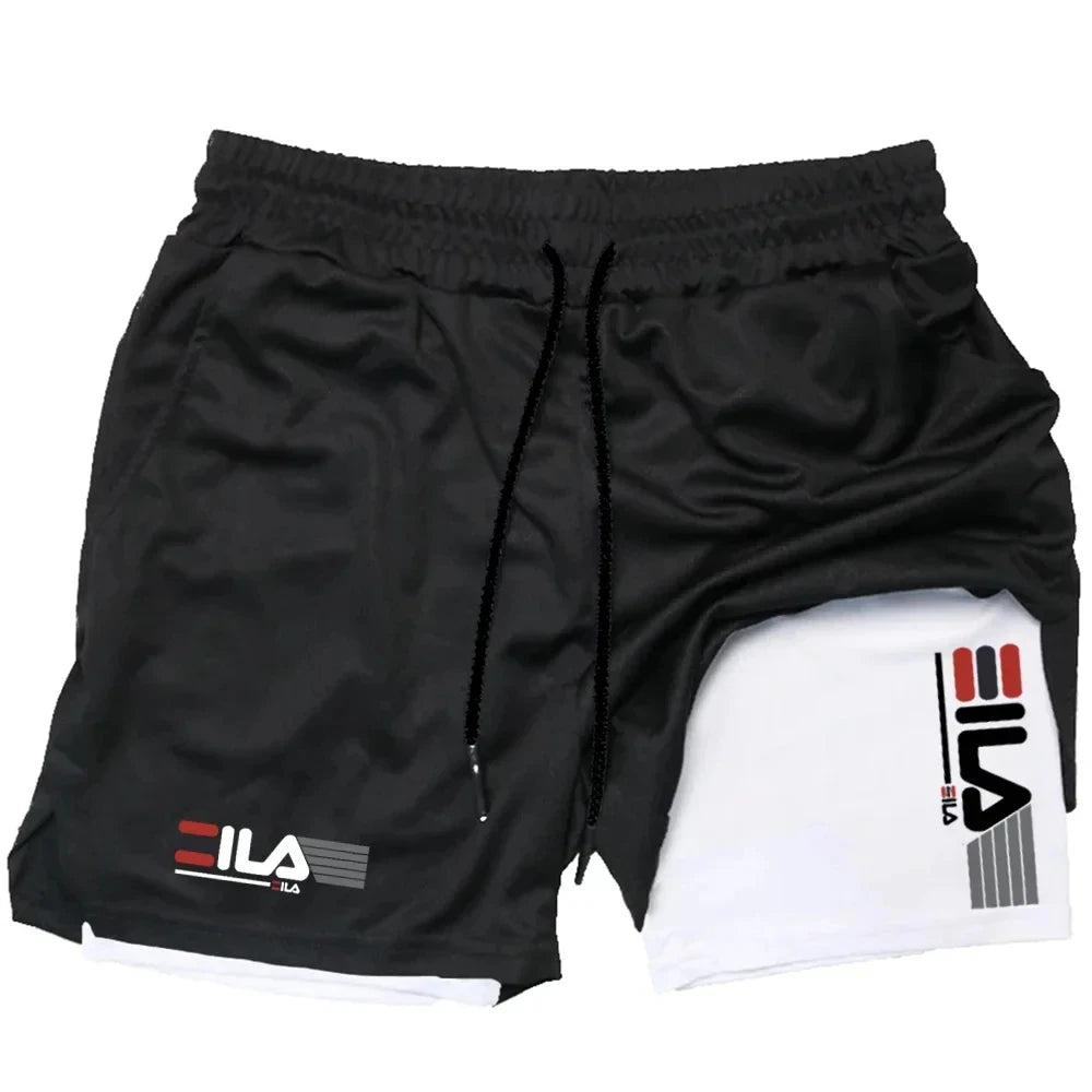 Men 2 In 1 Sport Shorts