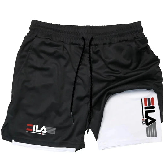 Men 2 In 1 Sport Shorts