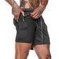 Men Double Layer Sport Shorts