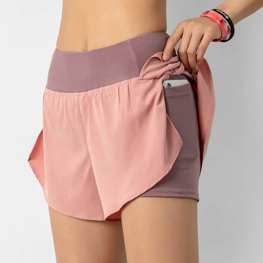 Women Double Layer Shorts