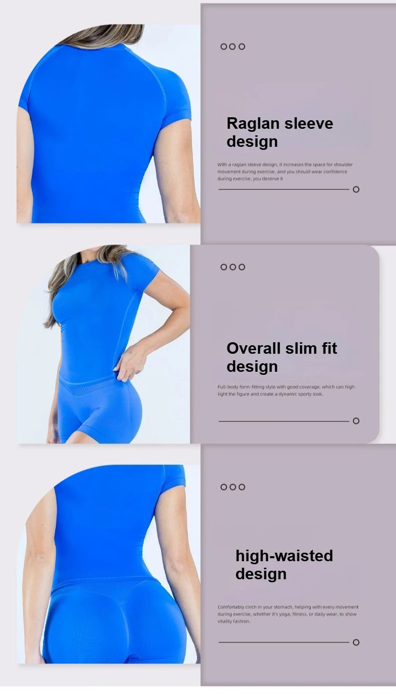 Women Seamless Gym T Shirt