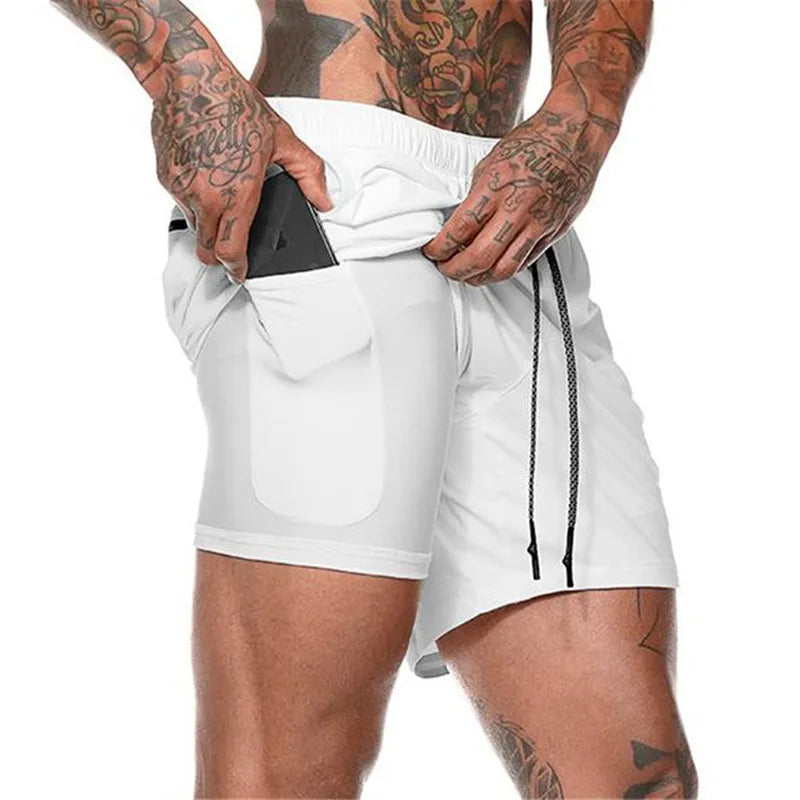 Men Double Layer Shorts