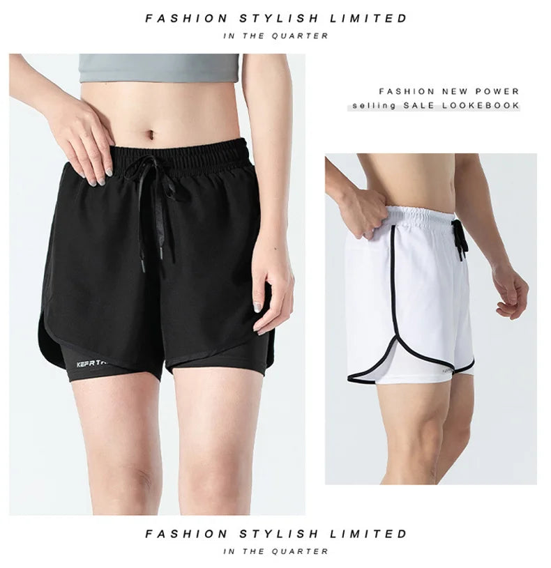 Women 2 In 1 Yoga Shorts