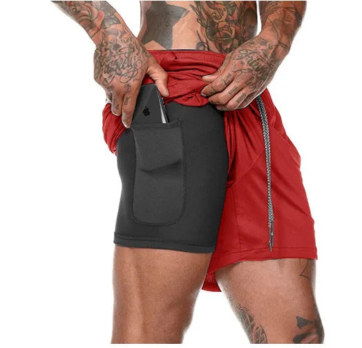 Men Double Layer Shorts