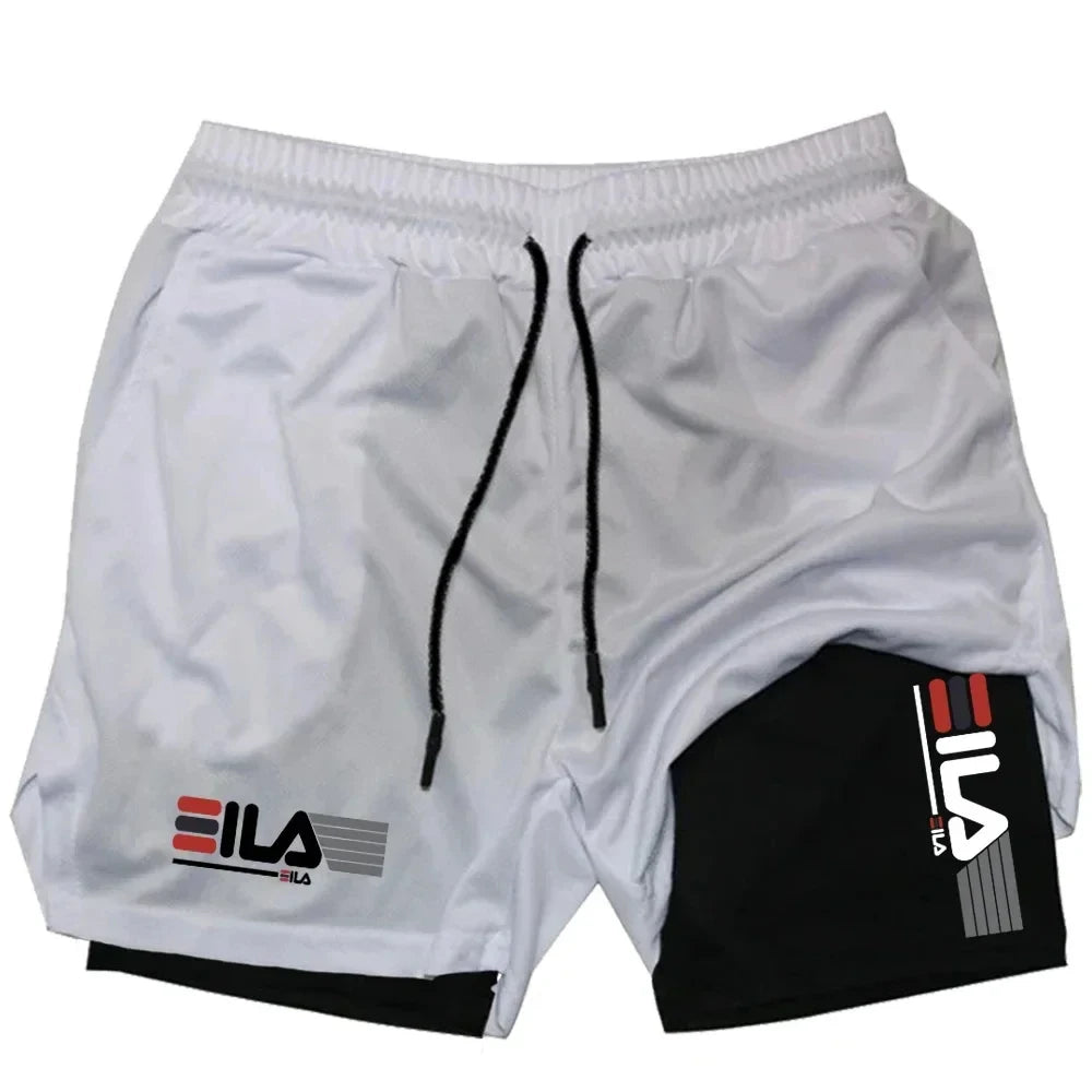 Men 2 In 1 Sport Shorts