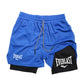 Men 2 In 1 Running Shorts
