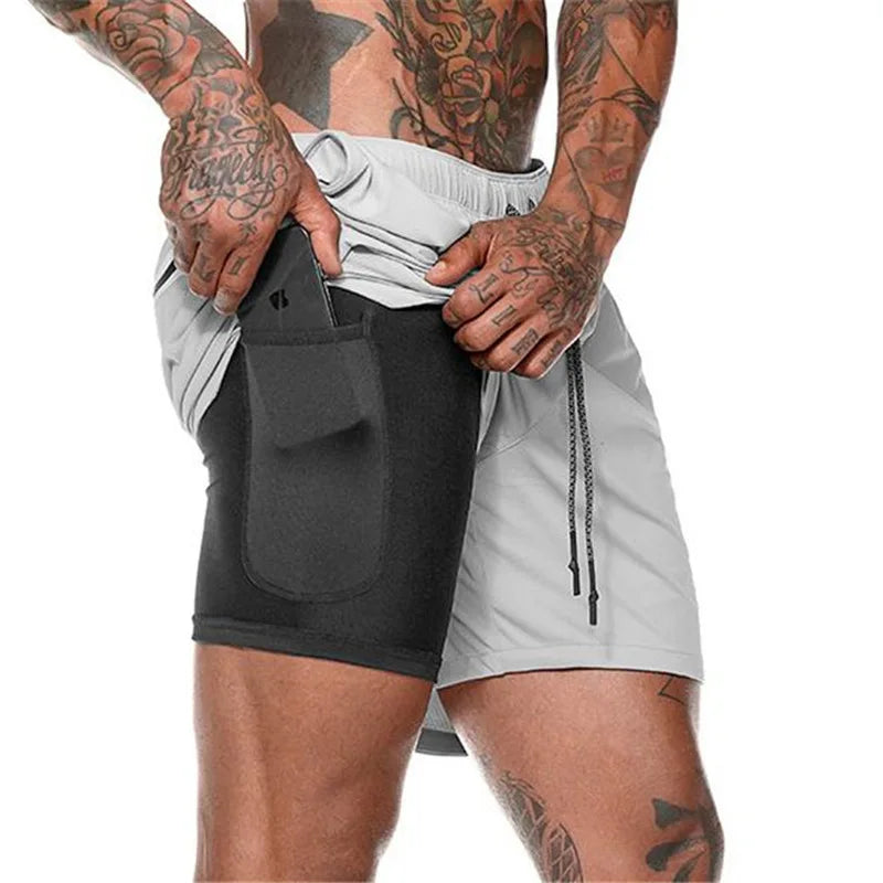 Men Double Layer Shorts