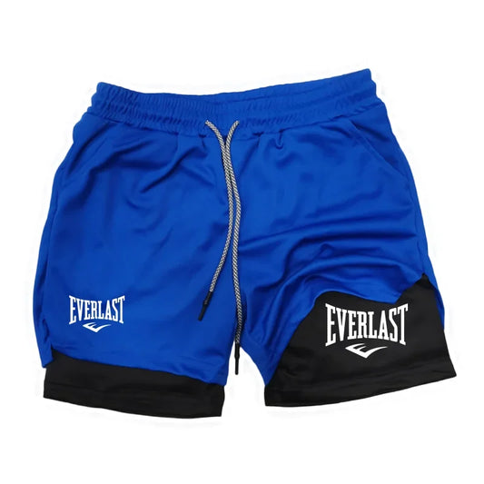 Men 2 In 1 Running Shorts