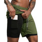 Men Double Layer Sport Shorts