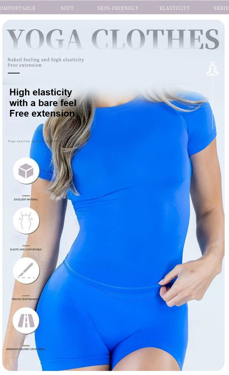 Women Seamless Gym T Shirt