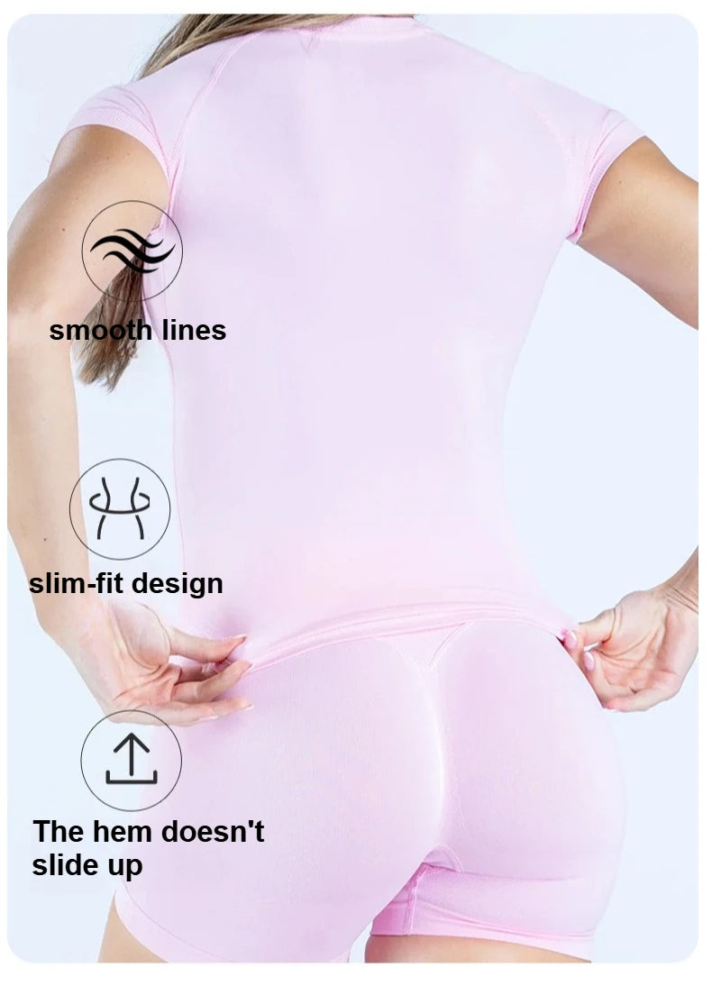 Women Seamless Gym T Shirt