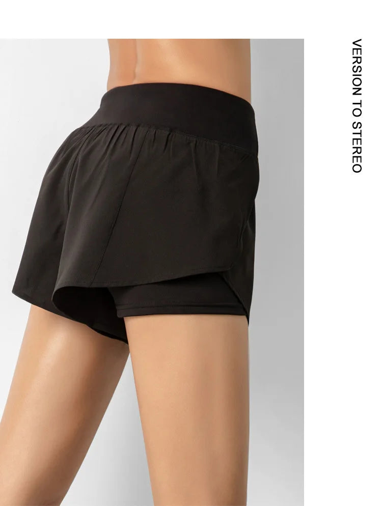 Women Double Layer Shorts