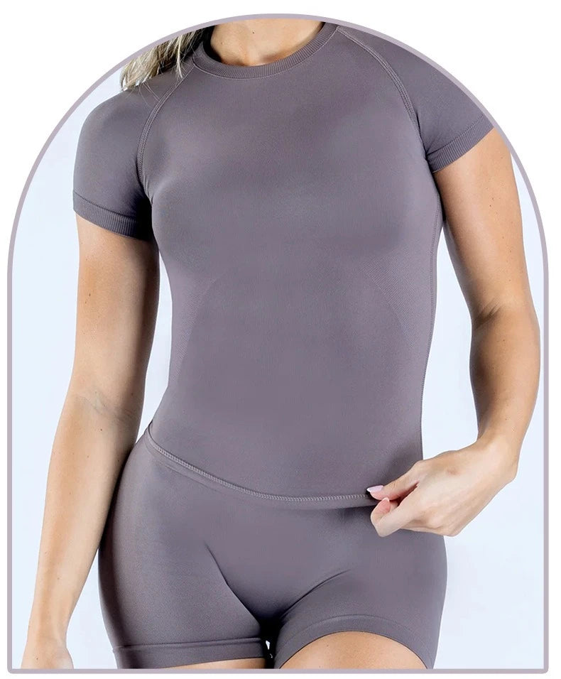 Women Seamless Gym T Shirt
