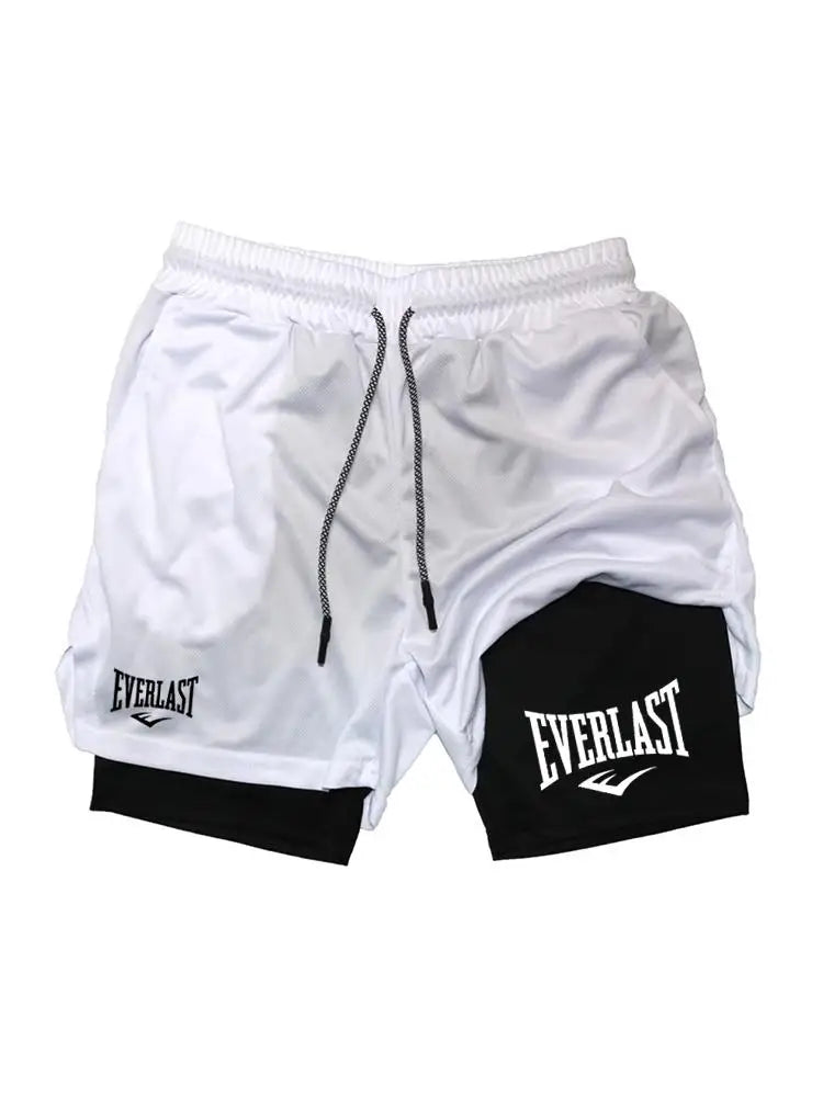 Men 2 In 1 Running Shorts