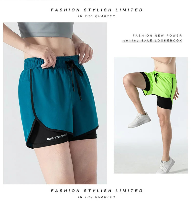 Women 2 In 1 Yoga Shorts