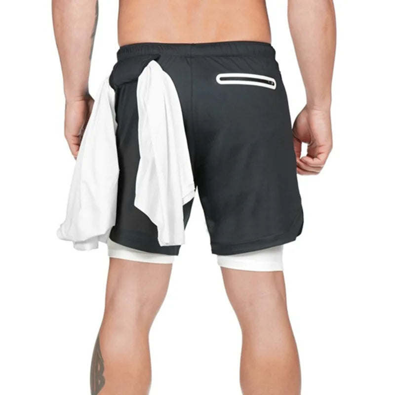 Men Double Layer Shorts